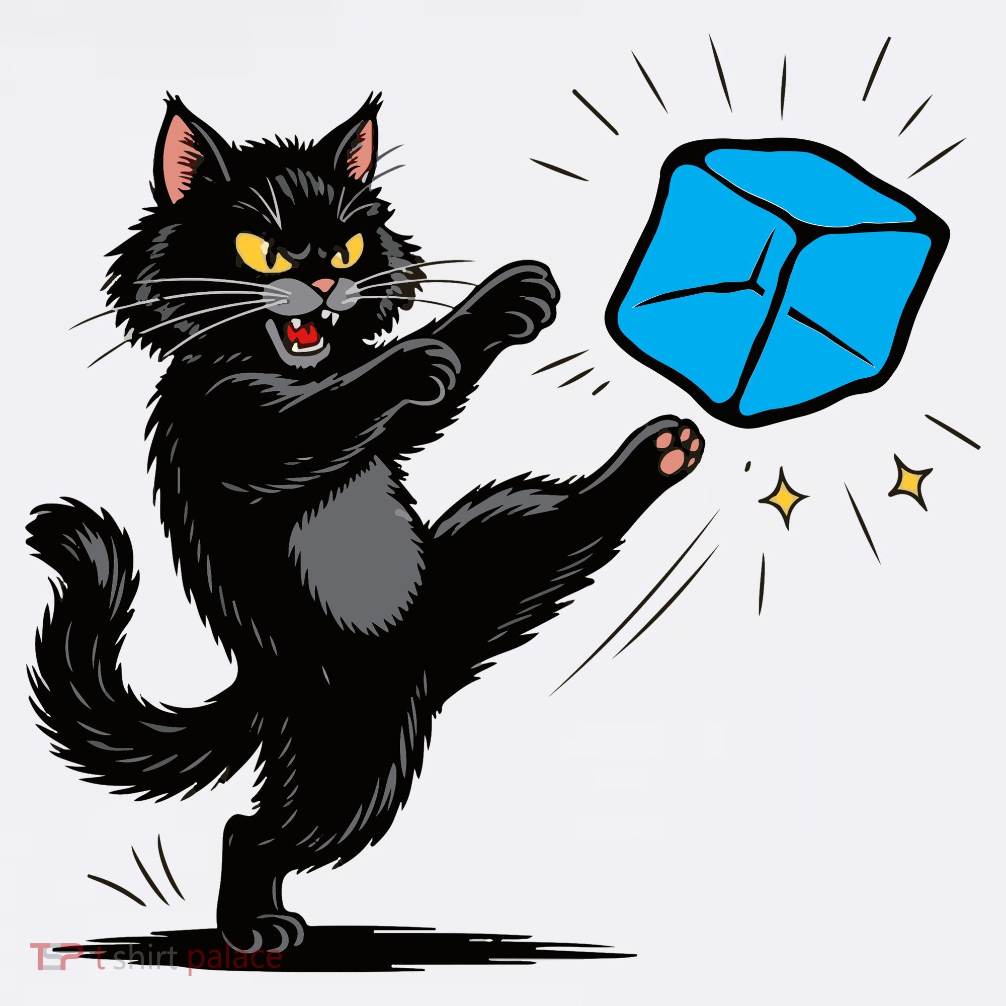 Anti ICE Funny Cat Kicking ICE  Mousepad