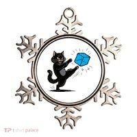 Anti ICE Funny Cat Kicking ICE  Ornament thumb 0