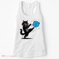 Anti ICE Funny Cat Kicking ICE  Women's Tank Top thumb 0