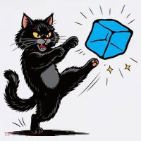 Anti ICE Funny Cat Kicking ICE  Visor thumb 3