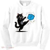 Anti ICE Funny Cat Kicking ICE  Kids Sweatshirt thumb 0