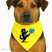 Anti ICE Funny Cat Kicking ICE  USA-Made Doggie Bandana thumb 1