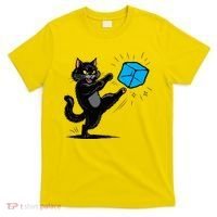 Anti ICE Funny Cat Kicking ICE  T-Shirt thumb 0