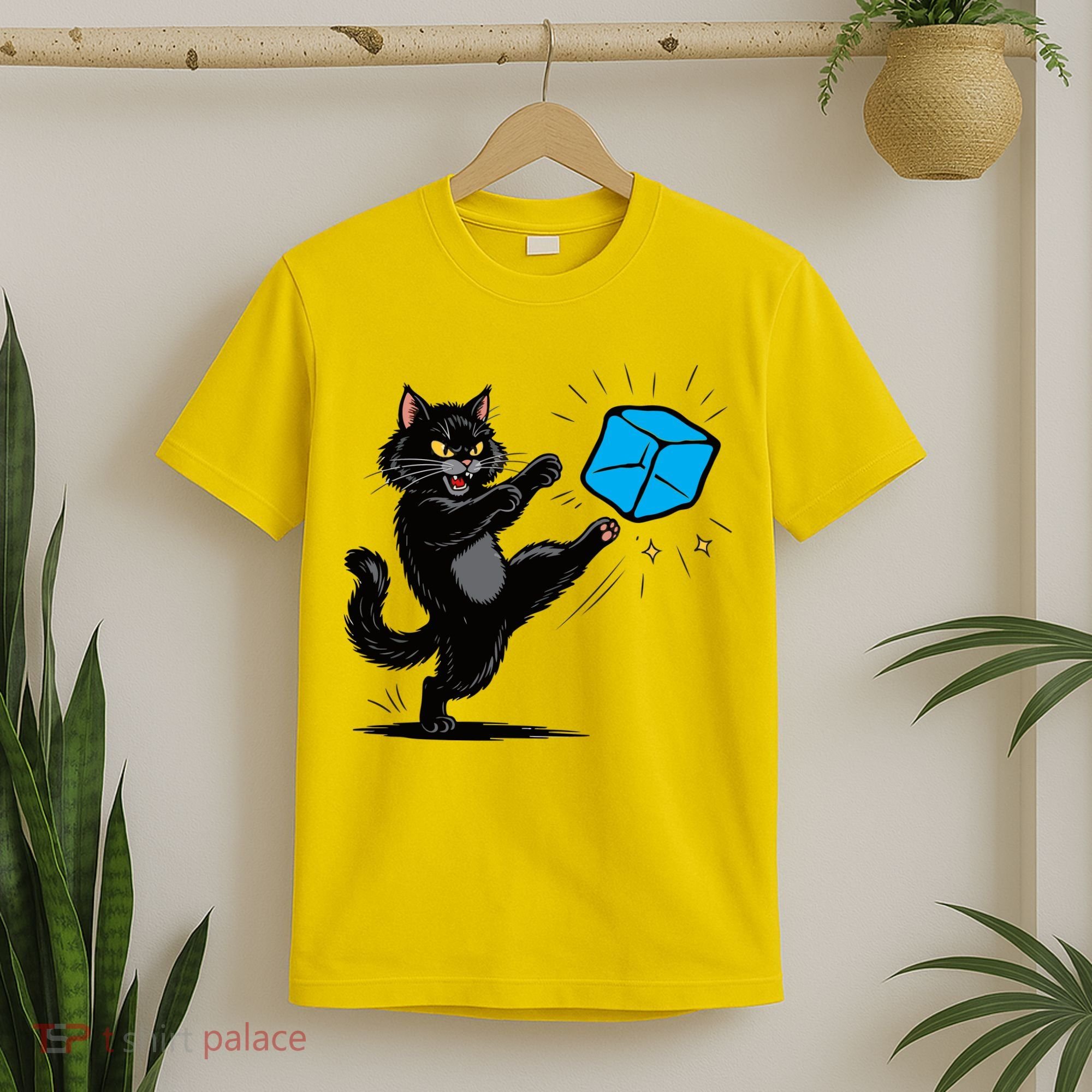 Anti ICE Funny Cat Kicking ICE  T-Shirt