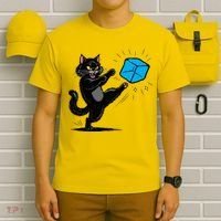 Anti ICE Funny Cat Kicking ICE  T-Shirt thumb 6