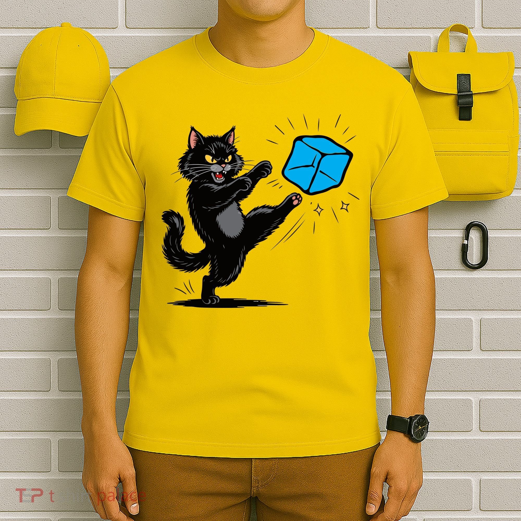 Anti ICE Funny Cat Kicking ICE  T-Shirt