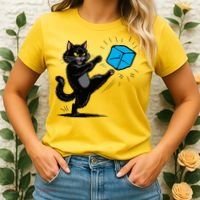 Anti ICE Funny Cat Kicking ICE  Women's T-Shirt thumb 2