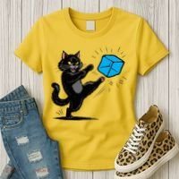 Anti ICE Funny Cat Kicking ICE  Women's T-Shirt thumb 3