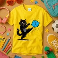 Anti ICE Funny Cat Kicking ICE  Kids T-Shirt thumb 3