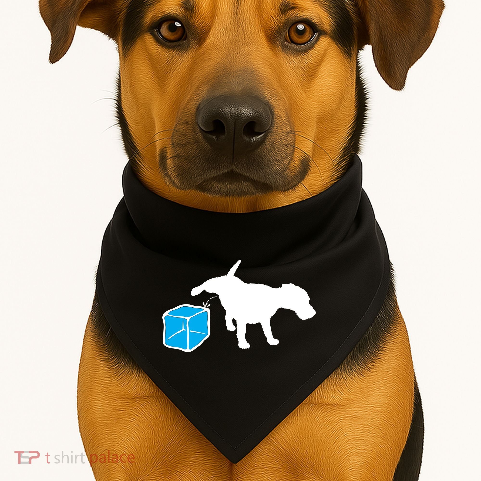 Anti ICE Funny Dog Peeing On ICE USA-Made Doggie Bandana