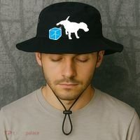 Anti ICE Funny Dog Peeing On ICE Bucket Hat thumb 2