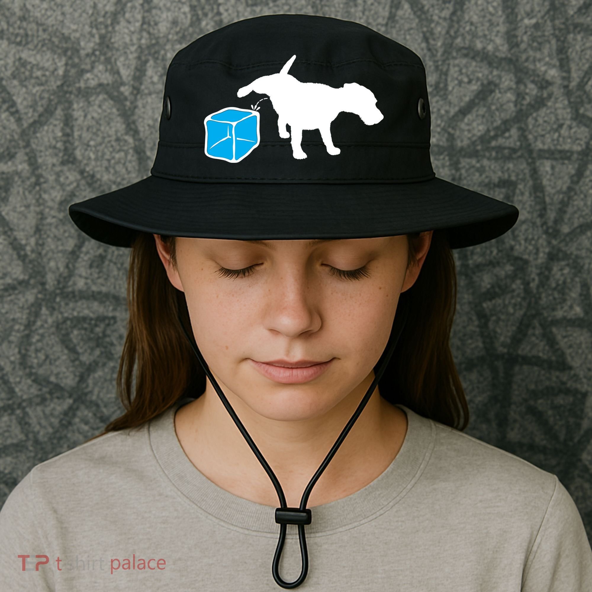 Anti ICE Funny Dog Peeing On ICE Bucket Hat