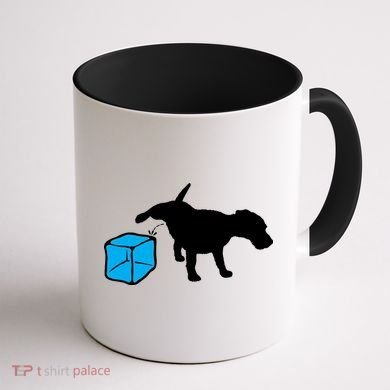 Anti ICE Funny Dog Peeing On ICE Coffee Mug back