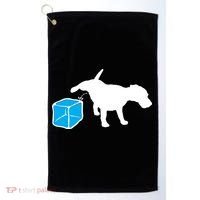 Anti ICE Funny Dog Peeing On ICE Golf Towel thumb 0