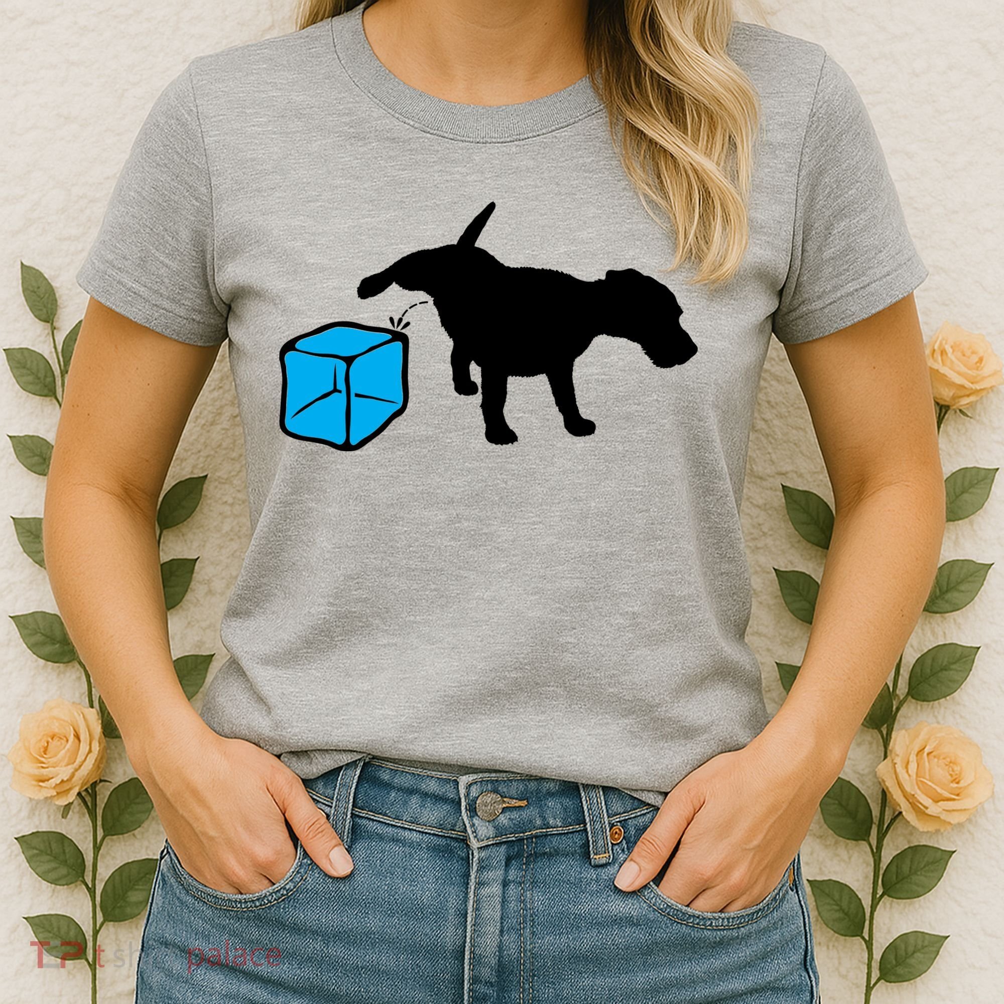 Anti ICE Funny Dog Peeing On ICE Women's T-Shirt