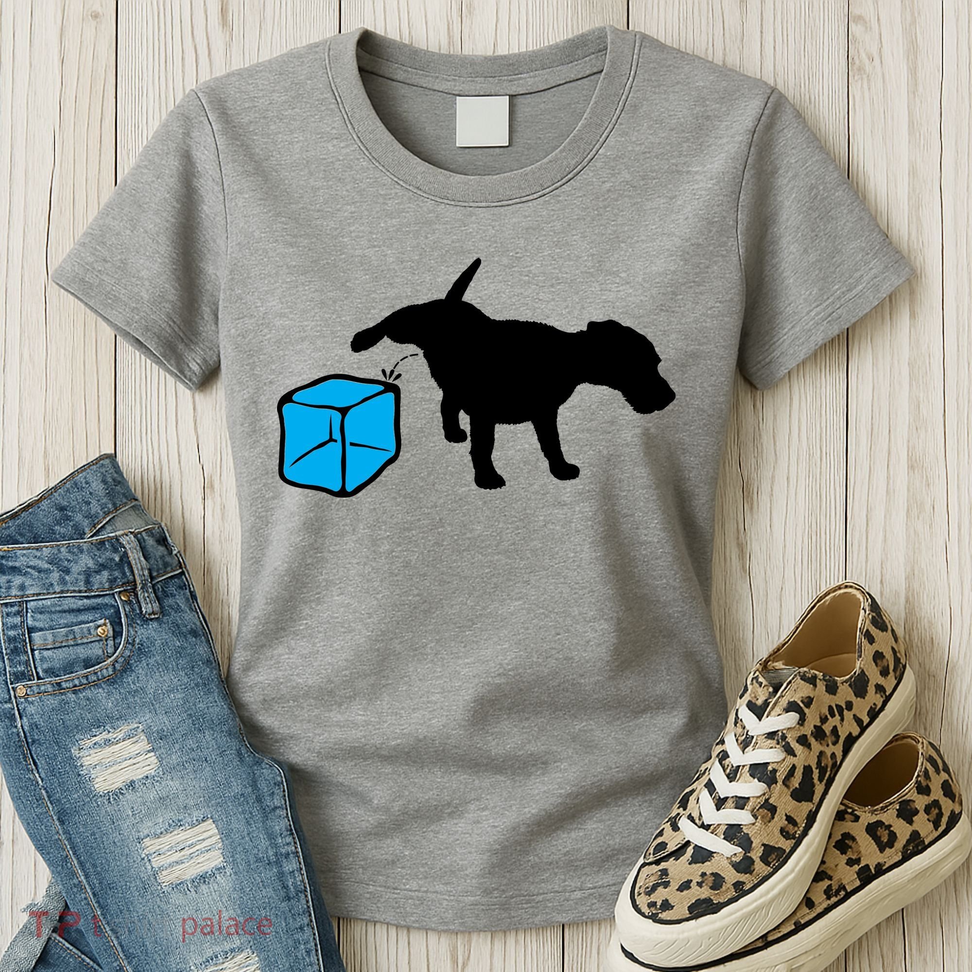 Anti ICE Funny Dog Peeing On ICE Women's T-Shirt