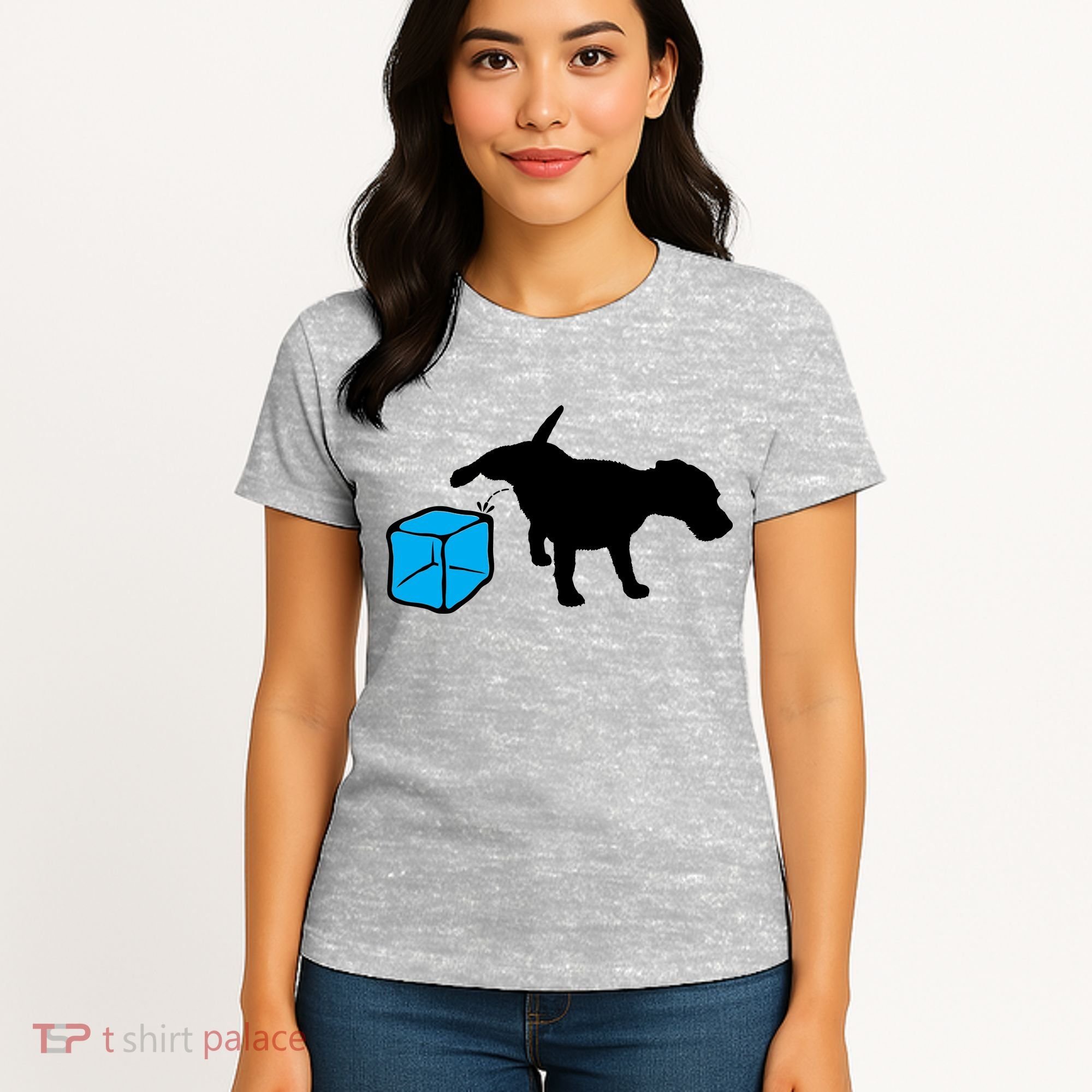 Anti ICE Funny Dog Peeing On ICE Women's T-Shirt