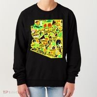 Arizona Infographic Hand Drawn Map Women's Sweatshirt thumb 0