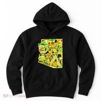 Arizona Infographic Hand Drawn Map Hoodie thumb 0