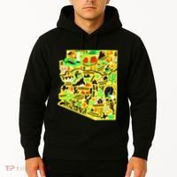 Arizona Infographic Hand Drawn Map Hoodie thumb 2