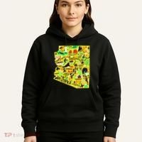 Arizona Infographic Hand Drawn Map Hoodie thumb 5