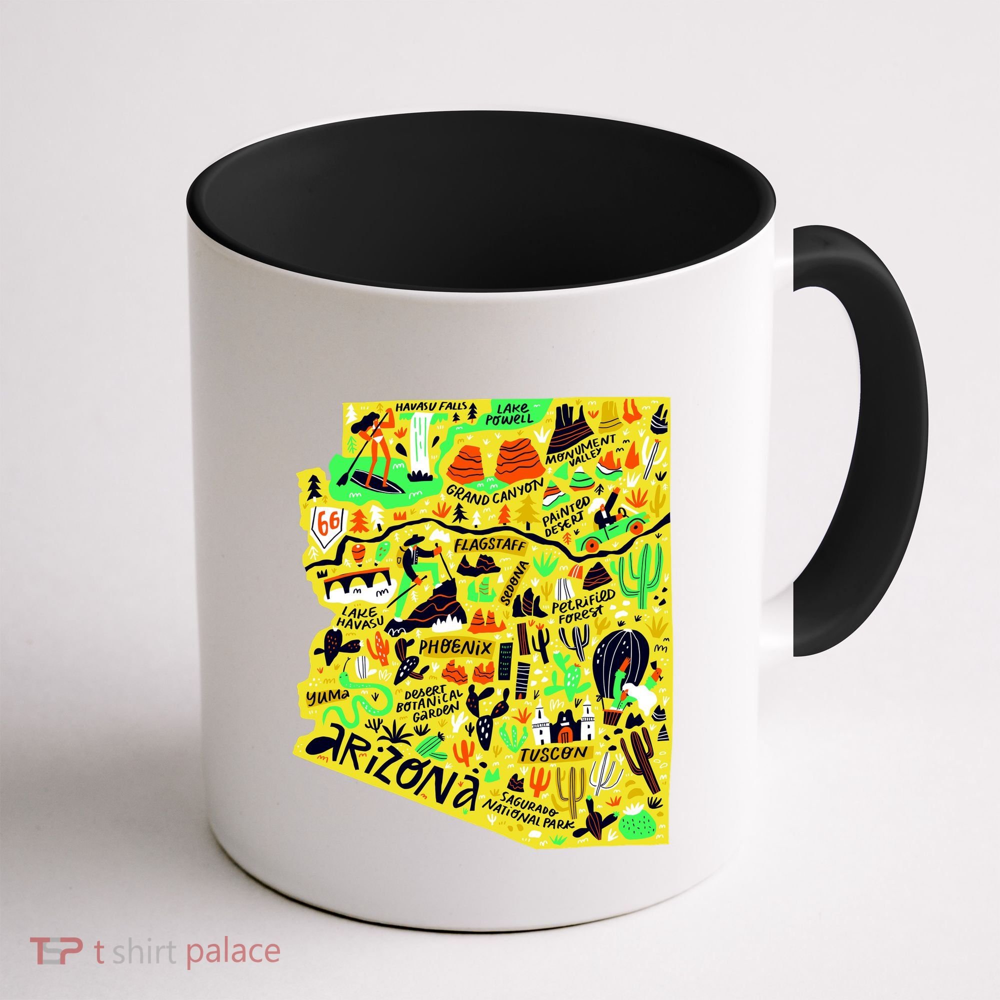 Arizona Infographic Hand Drawn Map Coffee Mug