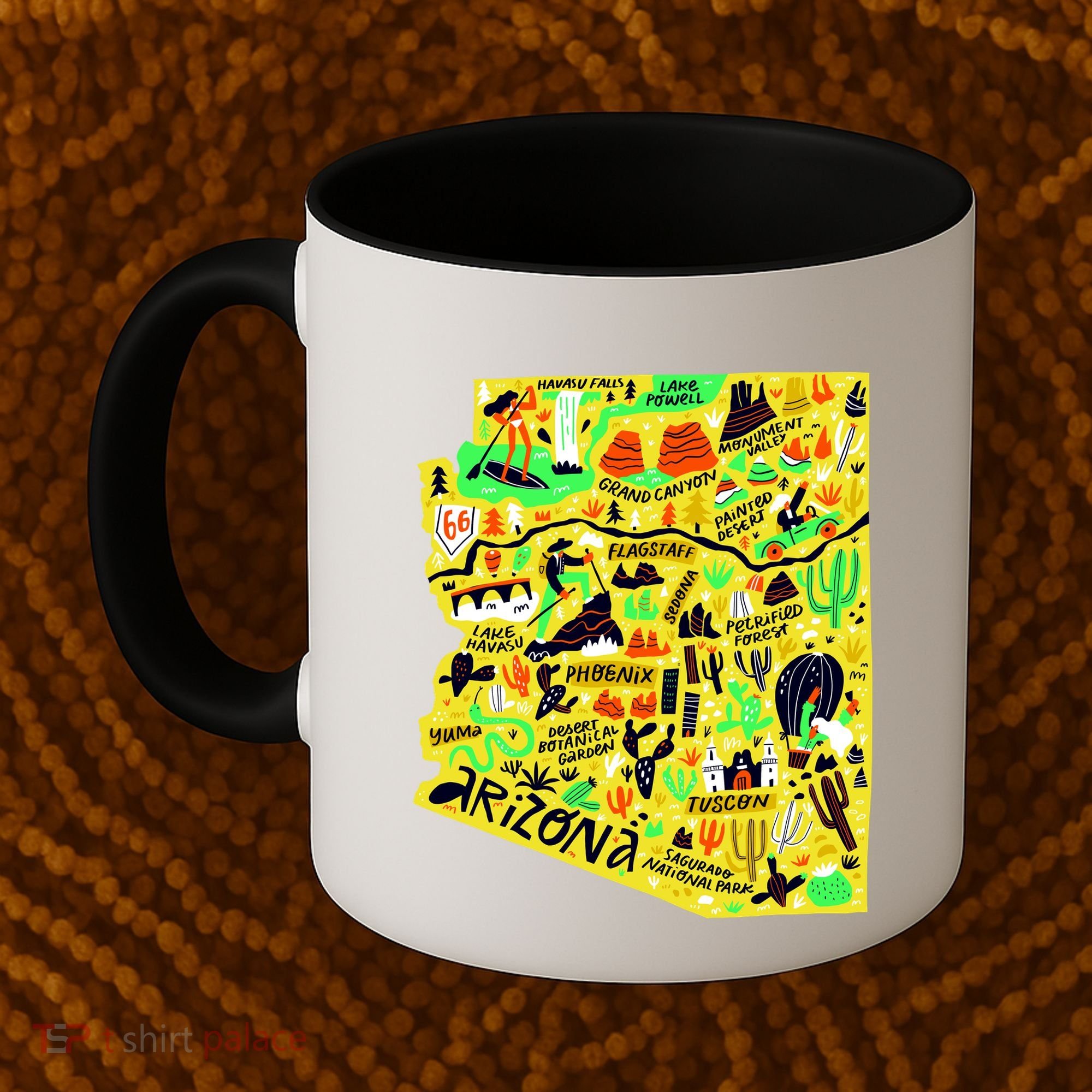 Arizona Infographic Hand Drawn Map Coffee Mug