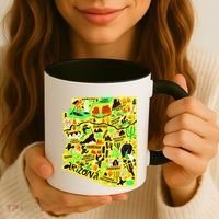 Arizona Infographic Hand Drawn Map Coffee Mug thumb 3