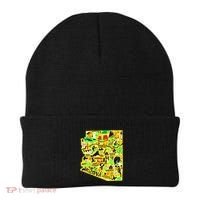Arizona Infographic Hand Drawn Map Beanie thumb 0