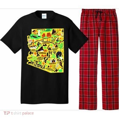 Arizona Infographic Hand Drawn Map Pajama Set