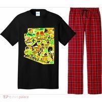 Arizona Infographic Hand Drawn Map Pajama Set thumb 0