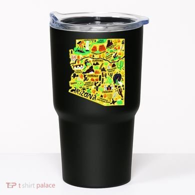 Arizona Infographic Hand Drawn Map Tumbler