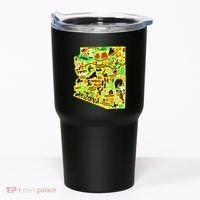 Arizona Infographic Hand Drawn Map Tumbler thumb 0