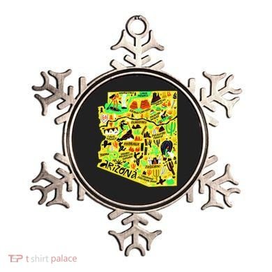 Arizona Infographic Hand Drawn Map Ornament