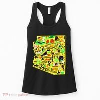 Arizona Infographic Hand Drawn Map Women's Tank Top thumb 0