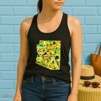Arizona Infographic Hand Drawn Map Women's Tank Top thumb 2