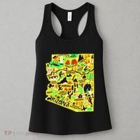 Arizona Infographic Hand Drawn Map Women's Tank Top thumb 3
