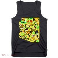 Arizona Infographic Hand Drawn Map Tank Top thumb 0