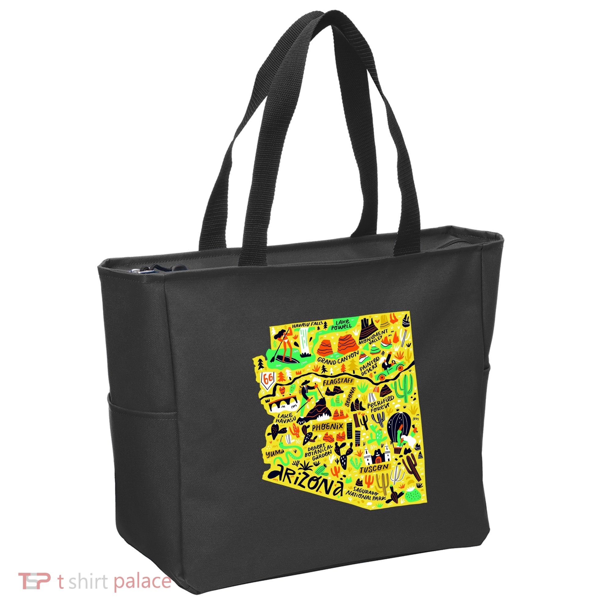 Arizona Infographic Hand Drawn Map Tote Bag