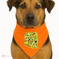 Arizona Infographic Hand Drawn Map USA-Made Doggie Bandana thumb 1