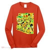 Arizona Infographic Hand Drawn Map Long Sleeve Shirt thumb 0