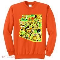 Arizona Infographic Hand Drawn Map Sweatshirt thumb 0