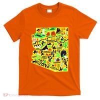 Arizona Infographic Hand Drawn Map T-Shirt thumb 0