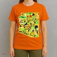 Arizona Infographic Hand Drawn Map T-Shirt thumb 4