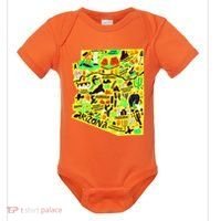 Arizona Infographic Hand Drawn Map Baby Bodysuit thumb 0
