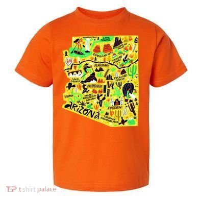 Arizona Infographic Hand Drawn Map Toddler T-Shirt