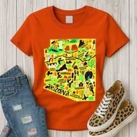 Arizona Infographic Hand Drawn Map Women's T-Shirt thumb 3
