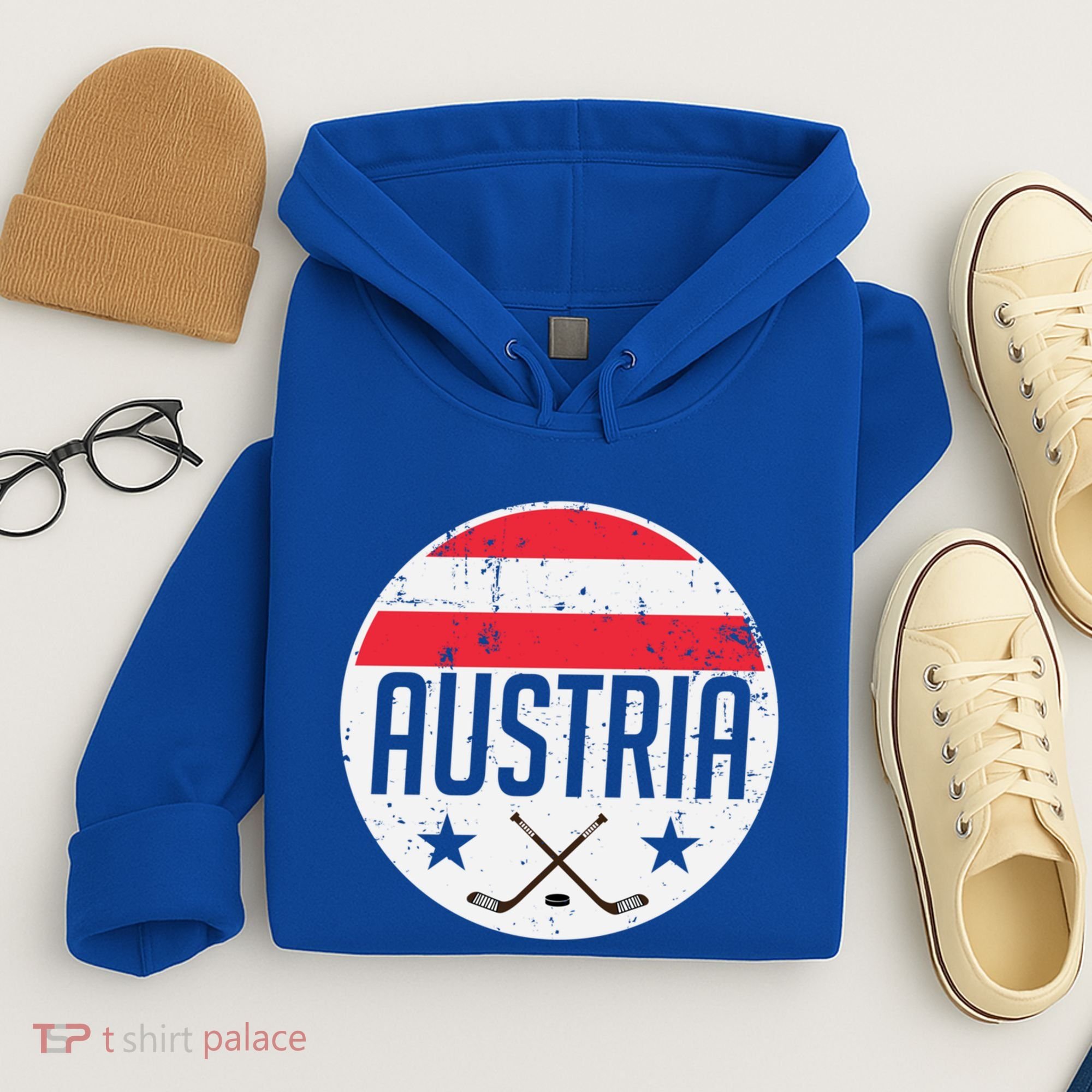 Austria Ice Hockey Flag Jersey Supporter Austrian Fan Gift Hoodie