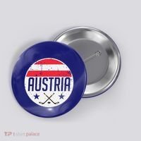 Austria Ice Hockey Flag Jersey Supporter Austrian Fan Gift Button thumb 0