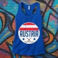 Austria Ice Hockey Flag Jersey Supporter Austrian Fan Gift Women's Tank Top thumb 3